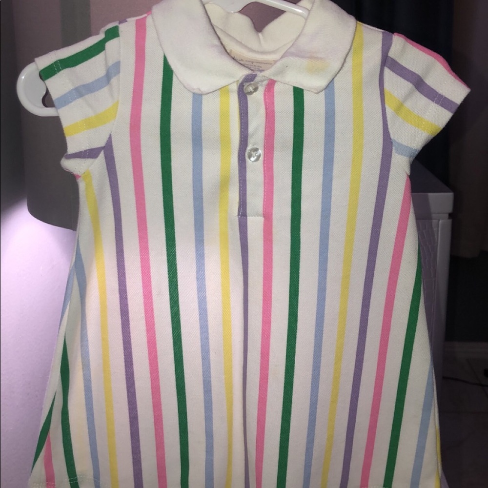 Colorful striped dress for toddler girl size 12m